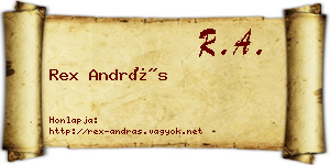 Rex András névjegykártya